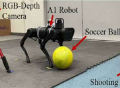 美国加州大学黑科技，让宇树的机器狗学会了精准踢球射门