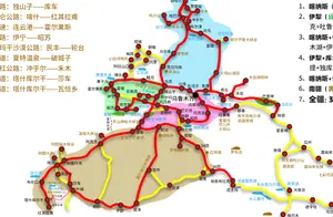 一图看懂新疆旅游：共四片区域，每个区域各有一条经典旅游线路